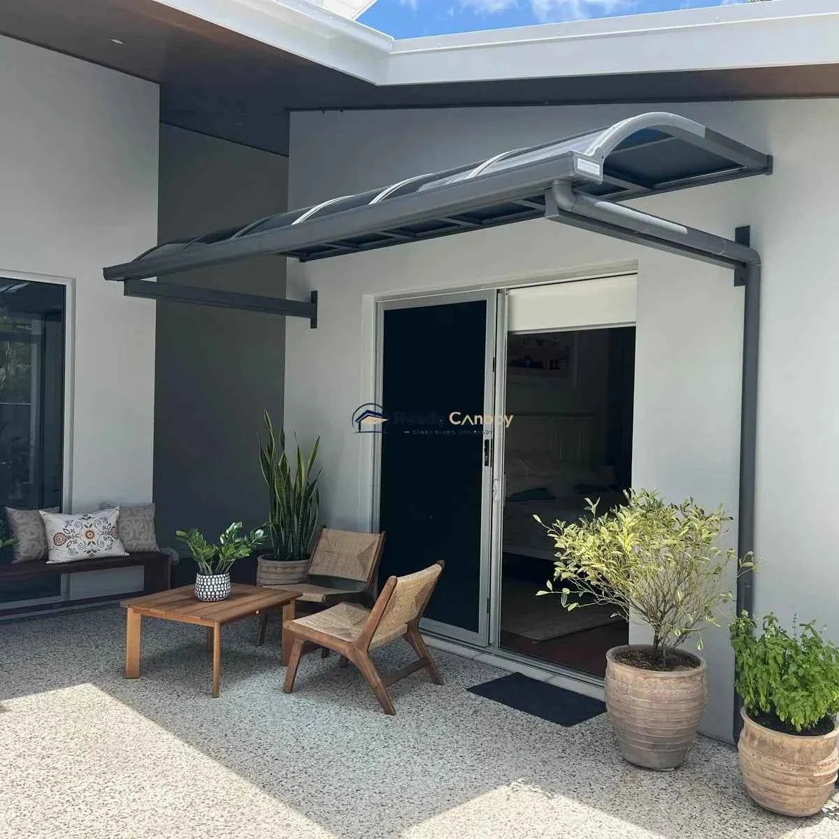 Aluminium Frame Awning - Grey