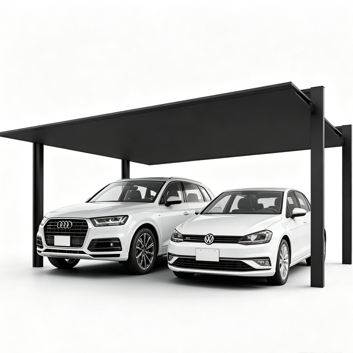 Minimalist Full-Aluminum Double Carport
