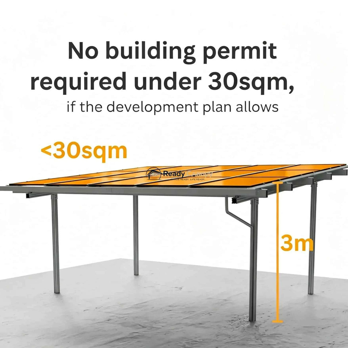 Single Solar Carport Kit Black(Includes Solar Modules)