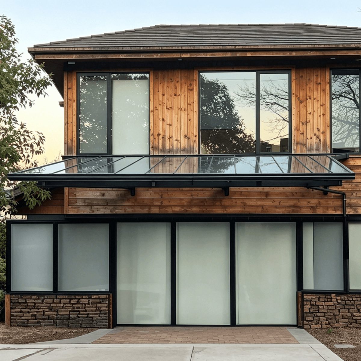 L Shape Awning Grey