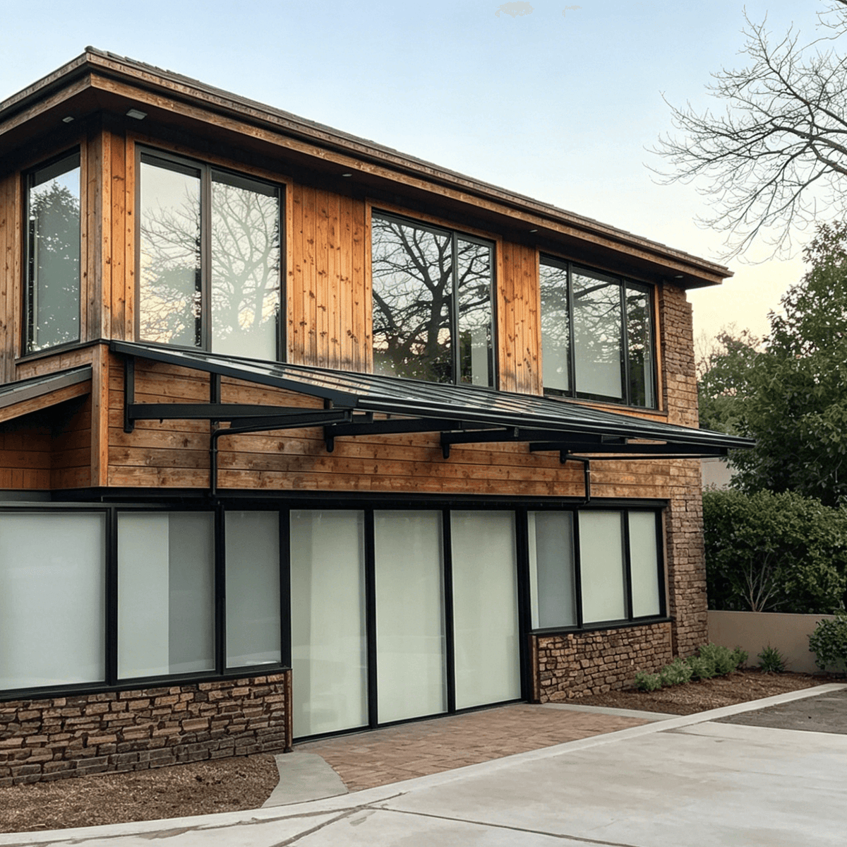 L Shape Awning Grey