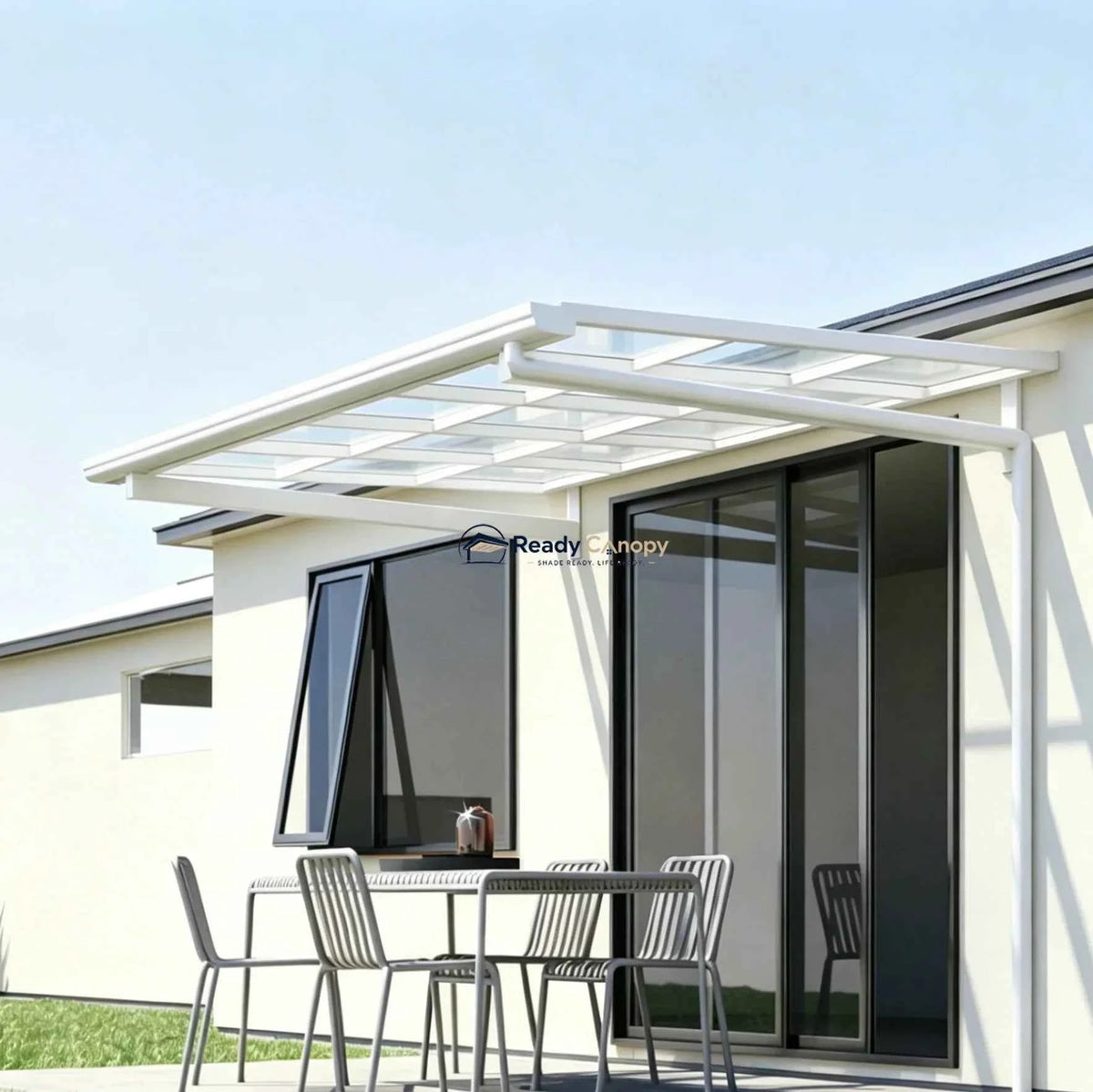 L Shape Awning White