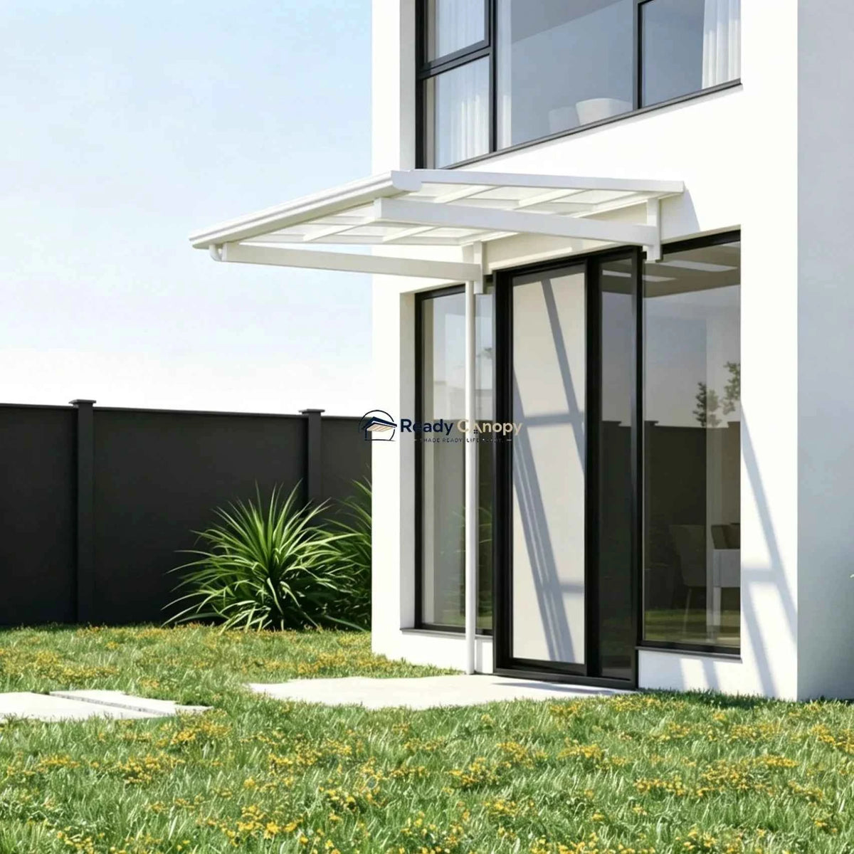 L Shape Awning White