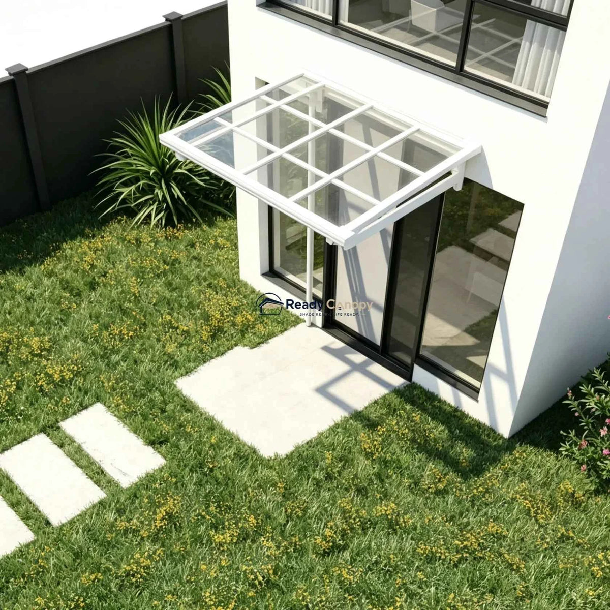 L Shape Awning White