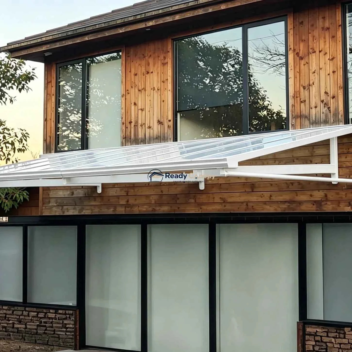 L Shape Awning White