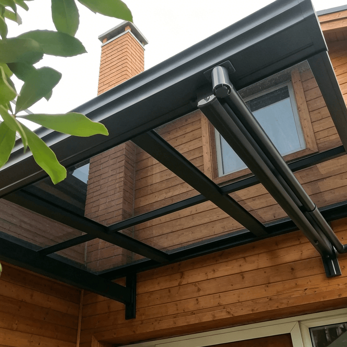 L Shape Awning Grey