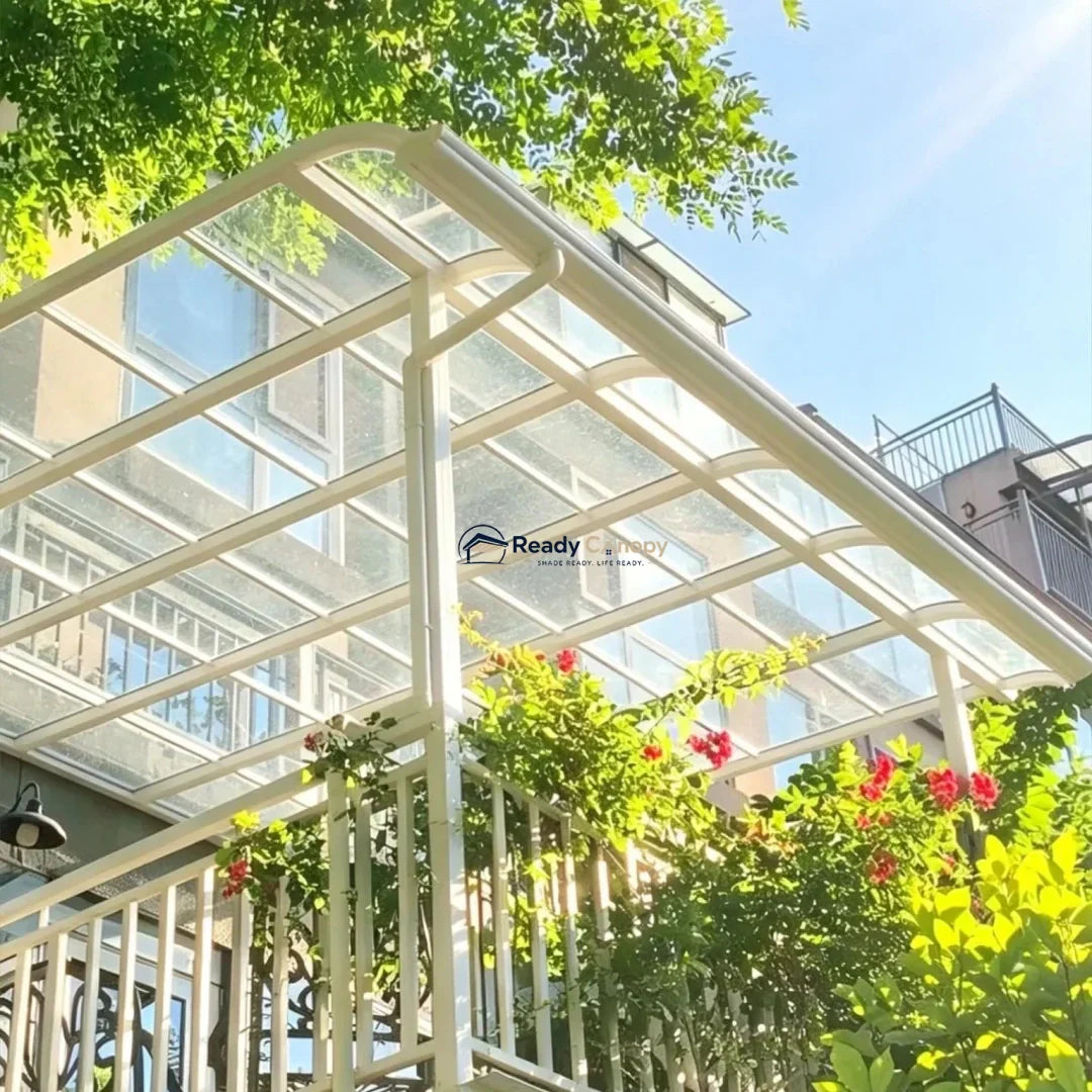 Patio Cover Kit - White — full structure view