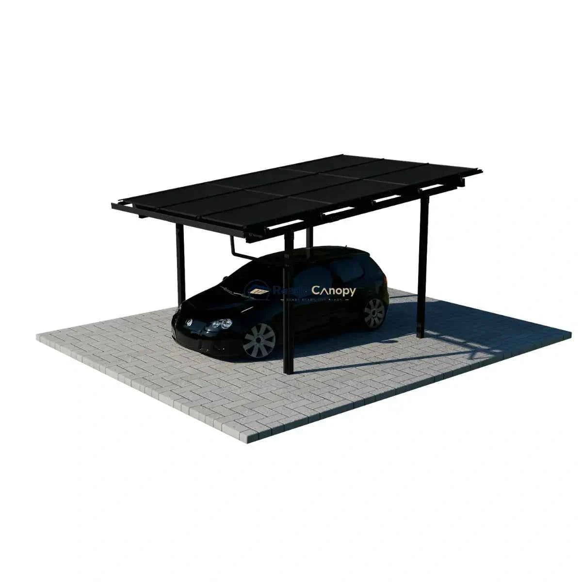 Single Solar Carport Kit Black(Includes Solar Modules)