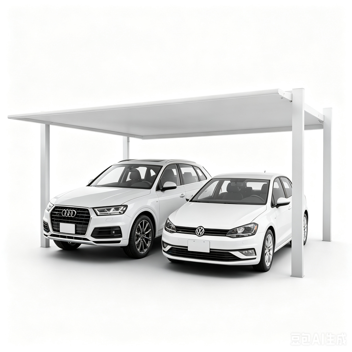 Minimalist Full-Aluminum Double Carport