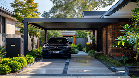 Retractable aluminium carport for an Australian home driveway