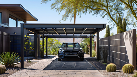 Solar-ready aluminium carport kit for an Australian suburban home
