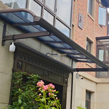 Aluminium Frame Awning - Brown — side view