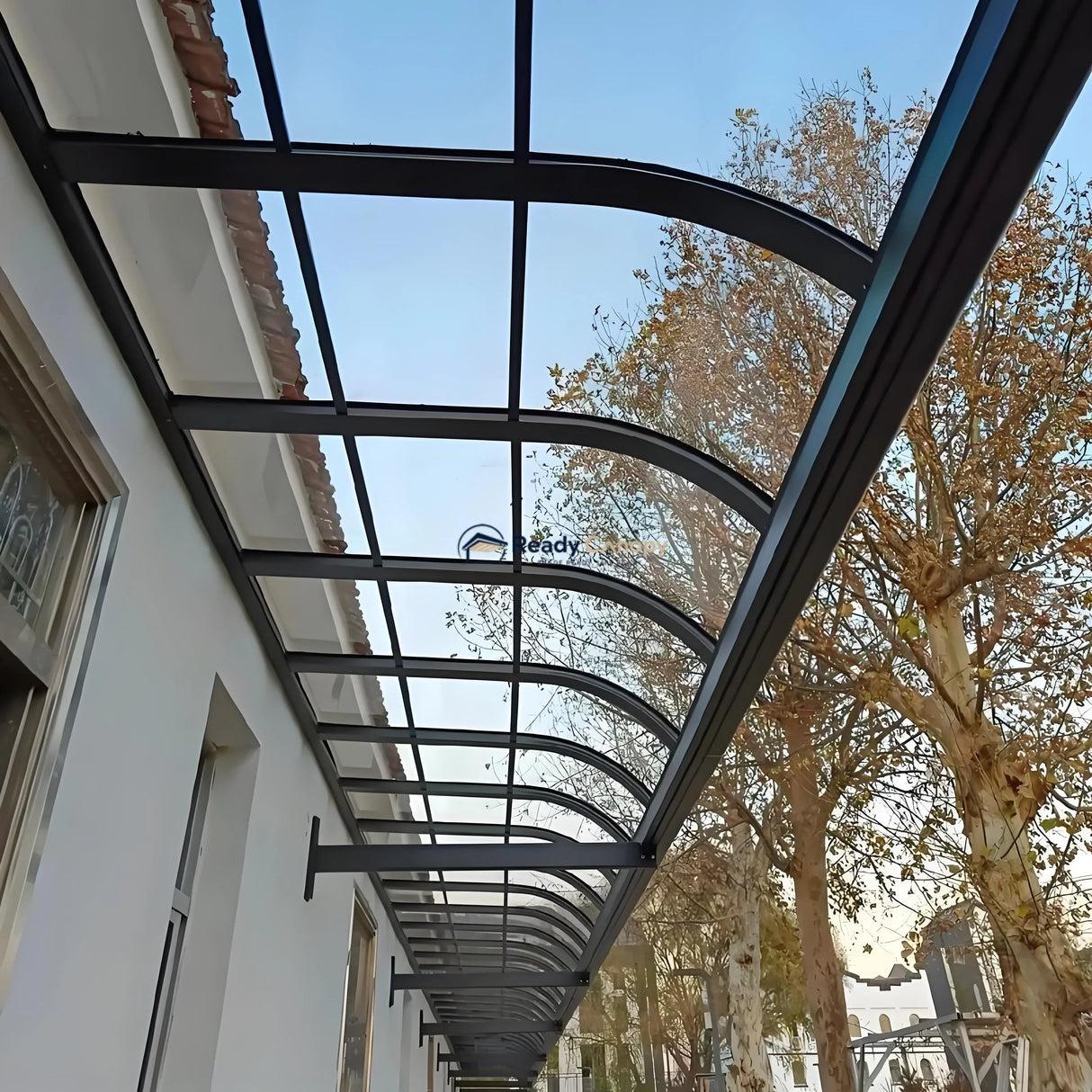Aluminium Frame Awning - Grey — frame detail