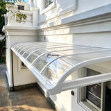 Aluminium Frame Awning - White — angled view