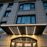 Custom Aluminium Solid Panel Awning with Fibre Optic Starry Sky