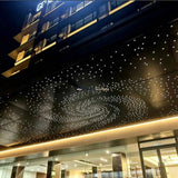 Custom Commercial Aluminum Solid Panel Canopy with Fiber Optic Starry Sky Effect