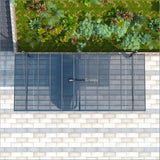 Back-Pull Cantilever Double Carport - Grey — side view