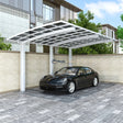 L Shape Cantilever Single Carport - White