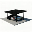 Double Solar Carport Kit Black(Includes Solar Modules) — angled view