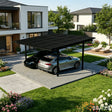 Double Solar Carport Kit Black(Includes Solar Modules)