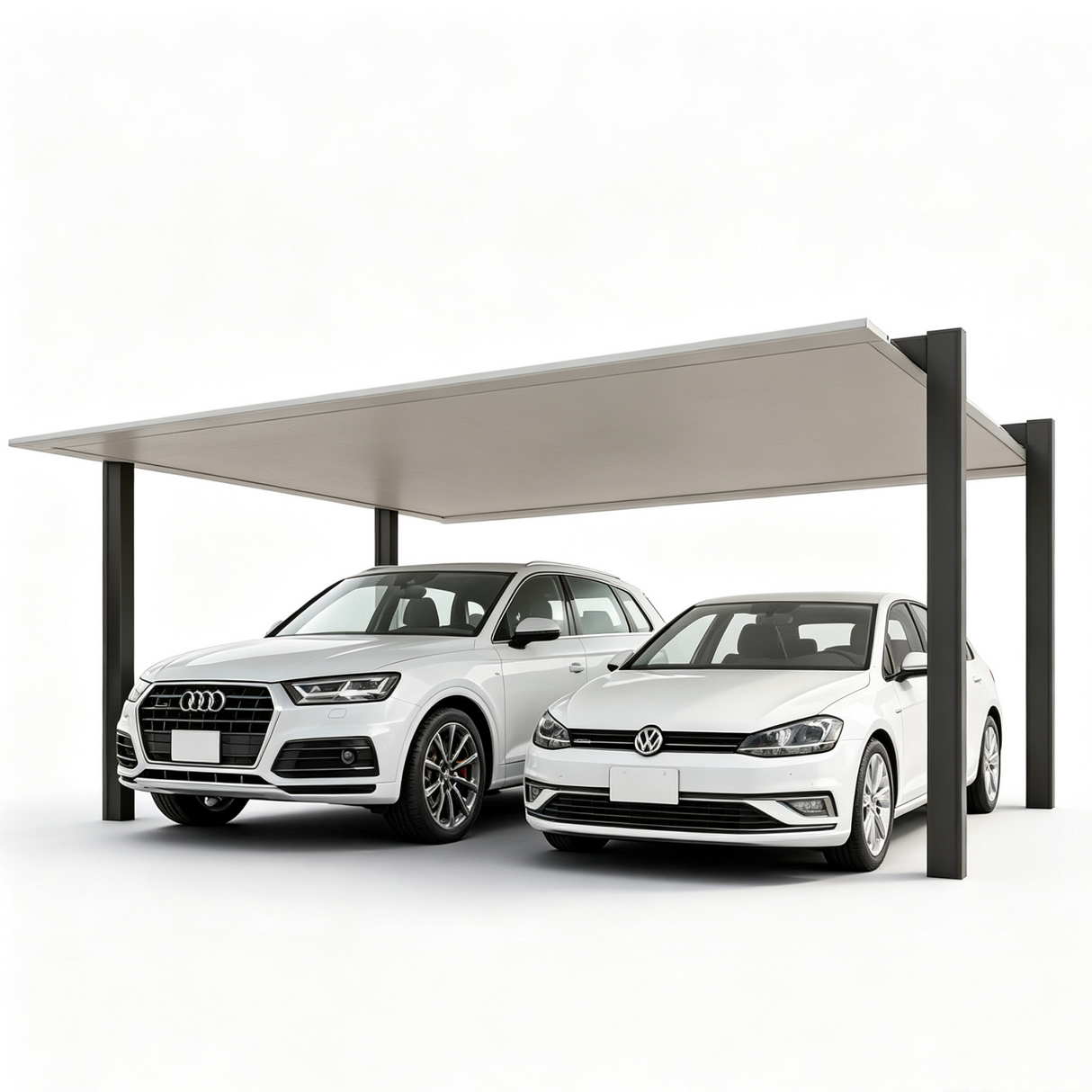 Minimalist Full-Aluminum Double Carport