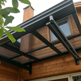L Shape Awning Grey — angled view