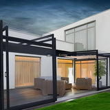Wall-Mounted Retractable Sunroom — side view