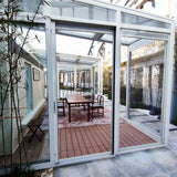 Wall-Mounted Retractable Sunroom — roof structure detail
