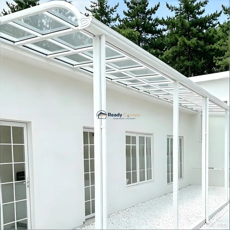 Patio Cover Kit - White — angled view