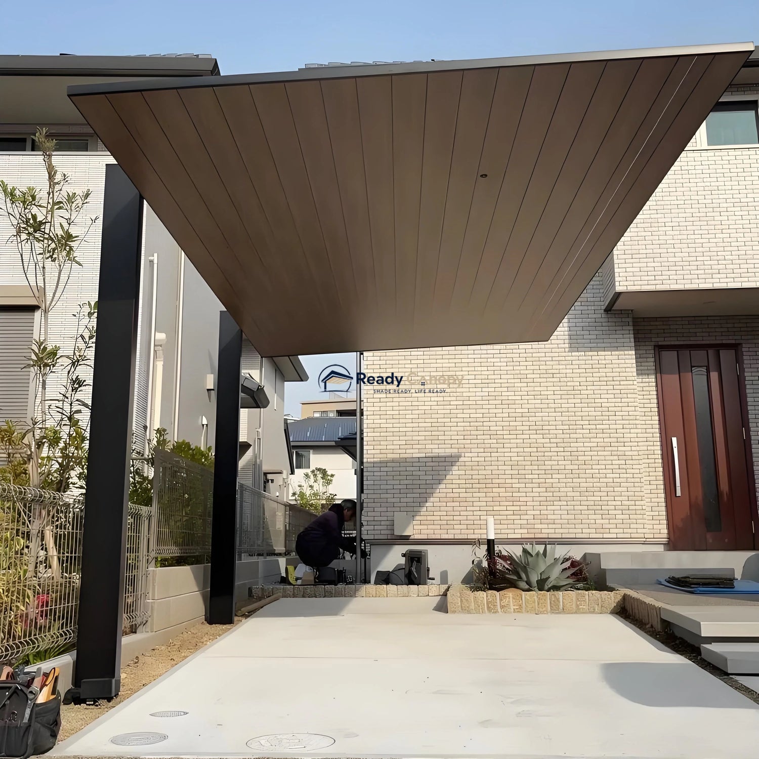 Minimalist Full-Aluminum Single Carport