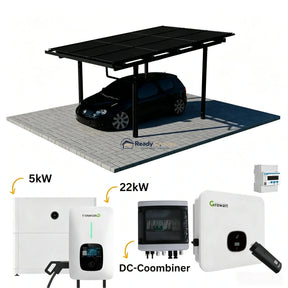 Single Solar Carport 4kW Kit Black with 9 Solar