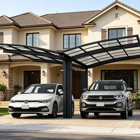 Y Shape Double Carport Kit - Grey