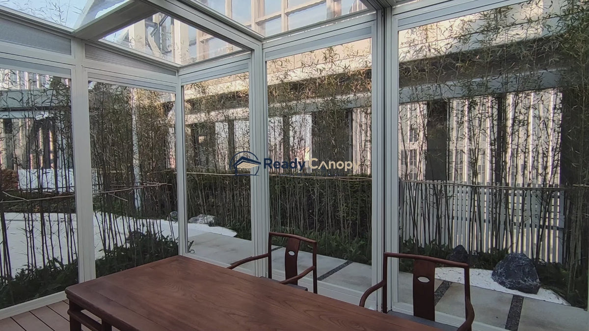 Wall-Mounted Retractable Sunroom
