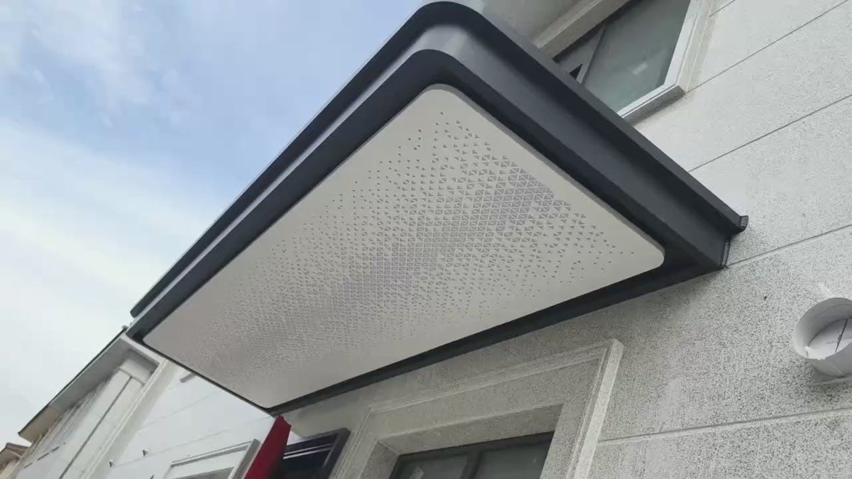 Custom Aluminium Solid Panel Awning with Fibre Optic Starry Sky